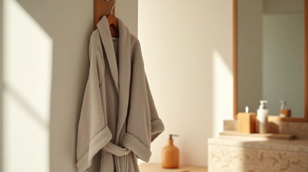 La douceur et le confort d'un peignoir de bain homme